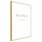 Plakat Balance 21x30 cm z ramą złotą bez marginesu | MIRAT.