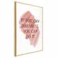 Plakat You Can Do It 40x60 cm z ramą złotą bez marginesu | MIRAT.
