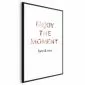 Plakat Enjoy the Moment 21x30 cm z ramą czarną z marginesem | MIRAT.