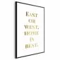Plakat Gold Home 40x60 cm z ramą czarną bez marginesu | MIRAT.