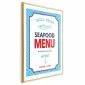 Plakat Menu 60x90 cm z ramą złotą z marginesem | MIRAT.