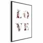 Plakat Miłość w kwiatach 21x30 cm z ramą czarną bez marginesu | MIRAT.