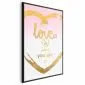 Plakat Love Is 21x30 cm z ramą czarną bez marginesu | MIRAT.