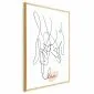 Plakat Splątane uczucie 21x30 cm z ramą złotą bez marginesu | MIRAT.