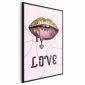 Plakat Płynne usta 60x90 cm z ramą czarną bez marginesu | MIRAT.