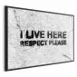 Plakat Respect 30x21 cm z ramą czarną bez marginesu | MIRAT.