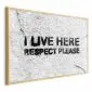 Plakat Respect 90x60 cm z ramą złotą bez marginesu | MIRAT.
