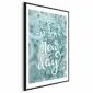 Plakat New day 40x60 cm z ramą czarną z marginesem | MIRAT.