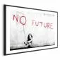 Plakat bez przyszłości 90x60 cm z ramą czarną z marginesem | MIRAT.