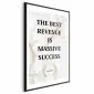 Plakat Best Revenge 21x30 cm z ramą czarną z marginesem | MIRAT.