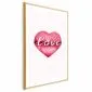 Plakat Miłosne usta 29,7x42 cm z ramą złotą z marginesem | MIRAT.