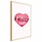 Plakat Miłosne usta 21x30 cm z ramą złotą bez marginesu | MIRAT.