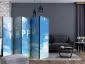 Parawan jednostronny Napisy 225x172 cm 5-częściowy niebieski | MIRAT.