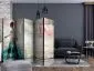 Parawan dwustronny Napisy 225x172 cm 5-częściowy szary | MIRAT.