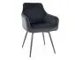 Krzesło tapicerowane MARLO VELVET czarne obracane I sklep meblowy MIRAT. styl KLASYCZNY