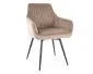 Krzesło tapicerowane MARLO VELVET ciemnobeżowe obracane I sklep meblowy MIRAT. styl KLASYCZNY