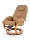 Beżowy fotel MATADOR z podnóżkiem | MIRAT.