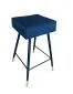 Hoker OLIMP VELVET GOLD granatowy na czarnych metalowych nogach | MIRAT. w stylu GLAMOUR kolekcja