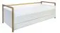 Łóżko dziecięce VICTOR białe/dąb z szufladą i barierką | MIRAT. styl SKANDYNAWSKI kolekcja VICTOR