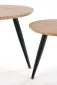 Zestaw 2 stolików kawowych MENTONA 2 drewnianych okrągłych w stylu loft | MIRAT. styl LOFT
