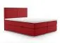 Łóżko kontynentalne DENNERY 140 bordowe velvet z pojemnikiem i materacem | MIRAT. styl GLAMOUR