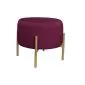 Pufa WILFRED MG VELVET śliwkowa/złota wygodna I sklep meblowy MIRAT. styl GLAMOUR