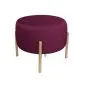 Pufa WILFRED MG VELVET śliwkowa/złota wygodna I sklep meblowy MIRAT. styl GLAMOUR