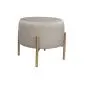 Pufa WILFRED MG VELVET szarobeżowa/złota do siedzenia I sklep meblowy MIRAT. styl GLAMOUR