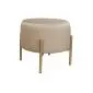 Pufa WILFRED MG VELVET beżowa/złota welurowa| MIRAT. styl GLAMOUR