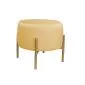 Pufa WILFRED MG VELVET musztardowa/curry/złota niska | MIRAT. styl GLAMOUR