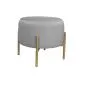 Pufa WILFRED MG VELVET szara/złota glamour| MIRAT. styl GLAMOUR