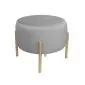 Pufa WILFRED MG VELVET szara/złota glamour| MIRAT. styl GLAMOUR