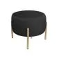 Pufa WILFRED MG VELVET czarna/złota na nóżkach| MIRAT. styl GLAMOUR