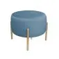Pufa WILFRED MG VELVET ciemnoniebieska/złota welurowa | MIRAT. styl GLAMOUR