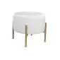 Pufa WILFRED MG VELVET jasnoszara/złota podnóżek| MIRAT. styl GLAMOUR