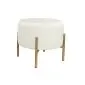 Pufa WILFRED MG VELVET ecru/złota niska | MIRAT. styl GLAMOUR