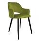 Krzesło NAPO BL VELVET oliwkowe na metalowych nogach | MIRAT.