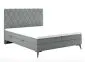Łóżko kontynentalne IBETIO 160 szare velvet z do sypialni | MIRAT. styl GLAMOUR