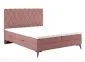 Łóżko kontynentalne IBETIO 160 różowe z pojemnikiem do sypialni | MIRAT. styl GLAMOUR