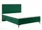 Łóżko kontynentalne IBETIO 140 zielone velvet z pojemnikiem do sypialni | MIRAT. styl GLAMOUR