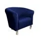 Fotel DRAWA 1 BL VELVET granatowy tapicerowany aksamitem | MIRAT. w stylu GLAMOUR kolekcja