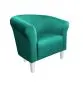 Fotel DRAWA 1 BL VELVET morski nowoczesny wypoczynkowy | MIRAT. w stylu GLAMOUR kolekcja