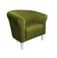 Fotel DRAWA 1 BL VELVET oliwkowy tapicerowany aksamitem | MIRAT. w stylu GLAMOUR kolekcja