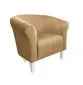 Fotel DRAWA 1 BL VELVET beżowy tapicerowany | MIRAT. w stylu GLAMOUR kolekcja