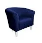 Fotel DRAWA 1 BL VELVET granatowy tapicerowany aksamitem | MIRAT. w stylu GLAMOUR kolekcja