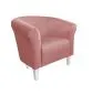 Fotel DRAWA 1 BL VELVET różowy nowoczesny do salonu | MIRAT. w stylu GLAMOUR kolekcja