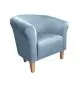 Fotel DRAWA 1 BL VELVET szary wypoczynkowy | MIRAT. w stylu GLAMOUR kolekcja