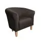 Fotel DRAWA 1 BL VELVET brązowy wypoczynkowy | MIRAT. w stylu GLAMOUR kolekcja