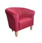 Fotel DRAWA 1 BL VELVET czerwony tapicerowany wypoczynkowy | MIRAT. w stylu GLAMOUR kolekcja