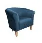 Fotel DRAWA 1 BL VELVET ciemno niebieski wypoczynkowy do salonu | MIRAT. w stylu GLAMOUR kolekcja